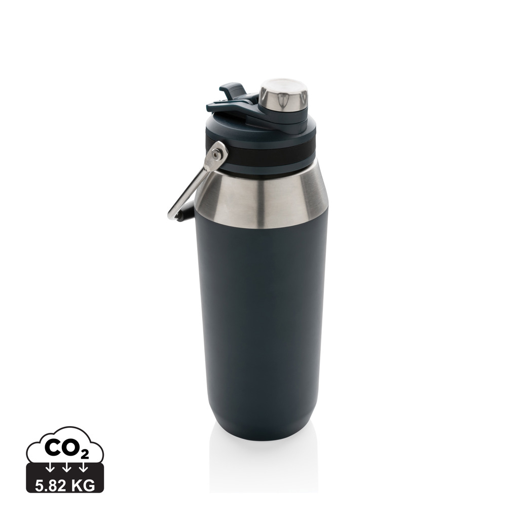 Bouteille personnalisée avec bouchon double fonction 1L Bleu marine